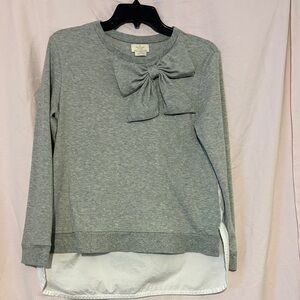 kate spade Gray Blouse with Bow Detail